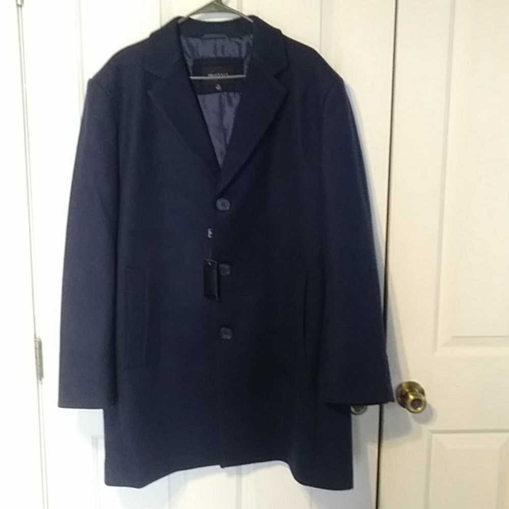 Braveman Single Breasted Indigo Peacoat Sz XL